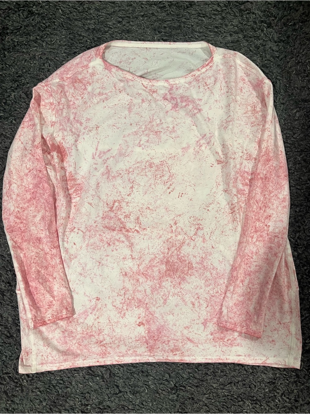 Lululemon Back in Action Long Sleeve Vitasea Cirrus Wash Pink Peony Brier Rose